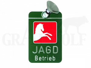 Autoschild Jagdbetrieb Wappen Niedersachsen Aluminium mit Saugnapf