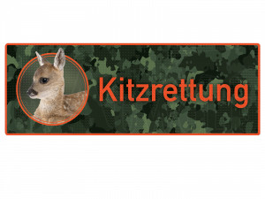 Kitzrettung im Einsatz Magnetschild camo