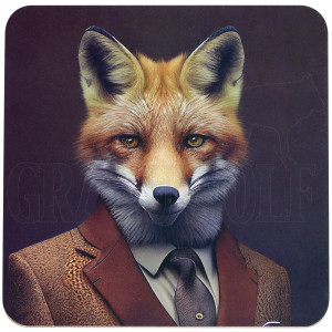 Sechs Untersetzer und Box im Set Wild Gentlemen Sechs Untersetzer und Box im Set Wild Gentlemen