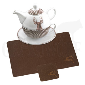 1 Tassenkanne »Tea for one« inklusive 4 Platzsets und 4 Untersetzer aus Filz