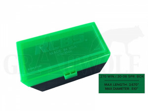 RCBS Klappdeckelbox für 50 Patronen .30-06 Springfield etc.