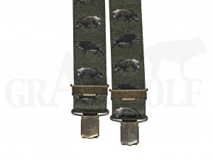 Hosenträger Jacquard Keiler oliv