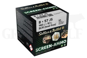8x57 IS 139 gr / 9,0 g Sellier & Bellot Screen-Ammo SCR Zink Patronen 50 Stück 8x57 IS 139 gr / 9,0 g Sellier & Bellot Screen-Ammo SCR Zink Patronen 50 Stück