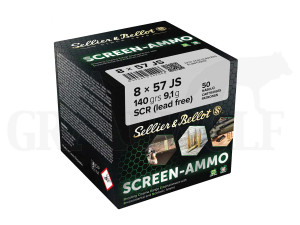 8x57 IS 139 gr / 9,0 g Sellier & Bellot Screen-Ammo SCR Zink Patronen 50 Stück