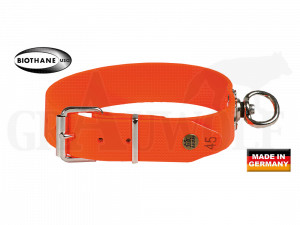 AKAH Schweißhalsung aus BioThane 50 cm Hundehalsband neonorange