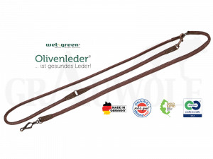 Akah Olivenleder Umhängeleine rundgenäht 185 cm