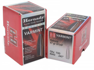 .243 / 6 mm 87 gr / 5,6 g Hornady Traditional Varmint BTHP Geschosse 100 Stück