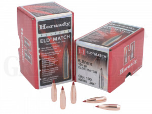 .264 / 6,5 mm 100 gr / 6,5 g Hornady ELD-Match Geschosse 100 Stück