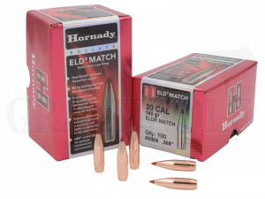 .308 / 7,62 mm 168 gr / 10,9 g Hornady ELD-Match Geschosse 100 Stück