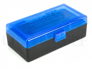Berry's Klappdeckelbox #407 blau für 50 Patronen .44 / .45 LC