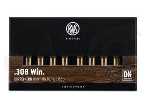 .308 Winchester 165 gr / 10,7 g RWS Doppelkern Patronen 20 Stück