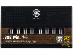 .308 Winchester 139 gr / 9,0 g RWS Evolution Green Short Rifle Patronen 20 Stück