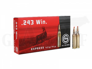 .243 Winchester 76 gr / 4,9 g Geco Express Patronen 20 Stück