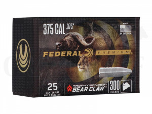 .375 / 9,5 mm 300 g / 19,4 g Federal Thropy Bonded Bear Claw Verbundkerngeschosse 25 Stück