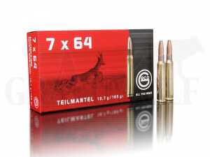 7x64 165 gr / 10,7 g Geco Teilmantel Patronen 20 Stück