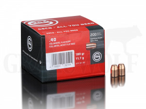 .40 / 10 mm 180 gr / 11,7 g GECO Vollmantel Flachkopf Geschosse 1500 Stück