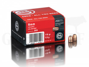 .355 / 9 mm 115 gr / 7,5 g GECO Hohlspitz Geschosse 200 Stück