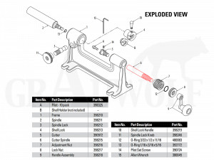 Hornady (398215) Cutter Spindle für Cam-Lock Hülsentrimmer