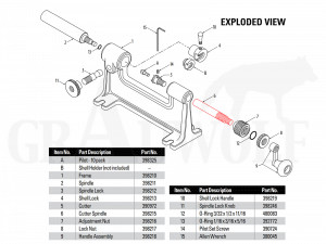 Hornady (398215) Cutter Spindle für Cam-Lock Hülsentrimmer