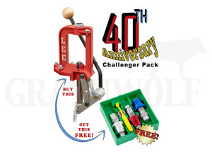 Lee Breech Lock Challenger III 40th Anniversary Einstationenpresse mit 6,5 Creedmoor Micrometer Breech Lock Matrizensatz 3-teilig