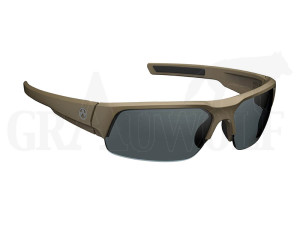 Magpul Helix Eyewear Schiessbrille Brillengestell Dunkelbraun, Linsenfarbe Grau-Grün