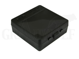 MTM Klappdeckelbox P-100-44 schwarz für 100 Patronen: .41 Mag - 45 long Colt