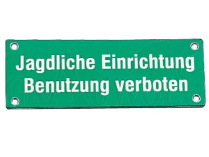 Dr. Gmünder Schildchen Reviereinrichtung 80 x 30 mm