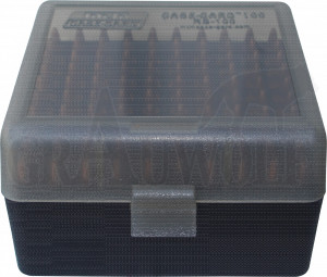 MTM Klappdeckelbox RS-100 grün-schwarz für 100 Patronen: .222 etc.