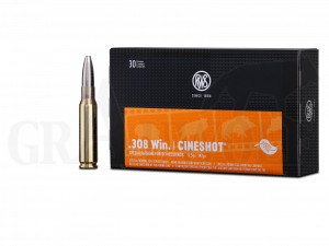.308 Winchester 147 gr / 9,5 g RWS Cineshot Patronen 30 Stück