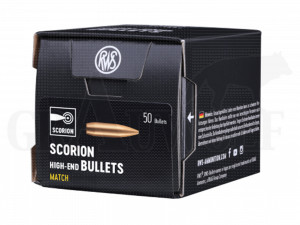 .224 / 5,6 mm 69 gr / 4,5 g RWS Scorion HPBT Match Geschosse 50 Stück