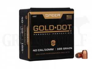 .40 / 10 mm 165 gr / 10,7 g Speer GoldDot-HP Hohlspitz Geschosse 100 Stück