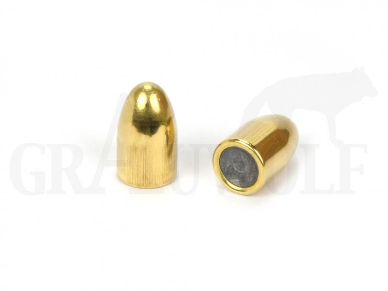 355 / 9 mm 124 gr / 8,0 g LOS Vollmantel Rundkopf Geschosse 500 