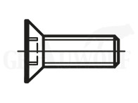 Recknagel (00000-580T) UNF 8-40 x 1/4“ Innenvielzahnschraube für Montageschienen 1 Stück