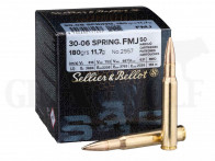 .30-06 Springfield 180 gr / 11,7 g Sellier & Bellot Vollmantel Patronen 50 Stück