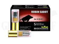 12/76 Brenneke Rubin Sabot Patronen mit Flintenlaufgeschossen 28 g 5 Stück