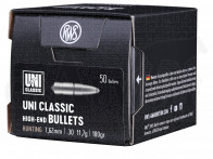 .308 / 7,62 mm 181 gr / 11,7 g RWS UNI Classic Geschosse 50 Stück