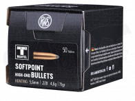 .228 / 5,6 mm 71 gr / 4,6 g RWS Teilmantel Spitz Geschosse 50 Stück