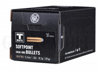 .366 / 9,3 mm 285 gr / 18,5 g RWS Teilmantel Rundkopf Geschosse 50 Stück