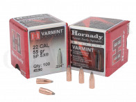 .224 / 5,6 mm 55 gr / 3,6 g Hornady SpirePoint SX Geschosse 100 Stück