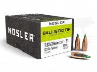 .310 / 7,87 mm (7,62x39) 123 gr / 8,0 g Nosler Ballistic Tip Jagd Geschosse 50 Stück 