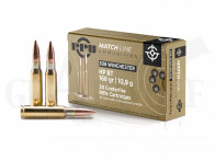 .308 Winchester 168 gr / 10,9 g Prvi Partizan Match Teilmantel Hohlspitz Patronen 20 Stück