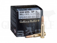 .308 Winchester 180 gr / 11,7 Teilmantel Rundkopf Sellier & Bellot Patronen 50 Stück