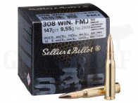.308 Winchester 147 gr / 9,5 g Vollmantel Sellier & Bellot Patronen 50 Stück