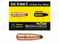 .323 / 8 mm 200 gr / 13,0 g Brenneke Basic Geschosse 25 Stück