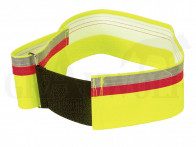 Hundesignalhalsband Klettverschluss Gummieinsatz gelb verstellbar 40 bis 65 cm