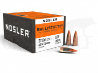 .224 / 5,6 mm 40 gr / 2,6 g Nosler Ballistic Tip Varmint Geschosse 250 Stück 