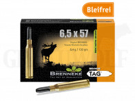 6,5x57 130 gr / 8,4 g Brenneke TAG Bleifrei Patronen 20 Stück