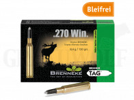 .270 Win 130 gr / 8,4 g Brenneke TAG Bleifrei Patronen 20 Stück