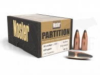 .358 / 9,1 mm 225 gr / 14,6 g Nosler Partition Geschosse 50 Stück