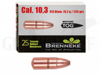 .413 / 10,3 mm 232 gr / 15,2 g Brenneke TOG Geschosse 25 Stück